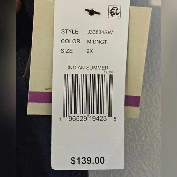 John Mark Indian Summer Embroidered Tunic Style Blouse,  Button Front Sz 2XL - Picture 9 of 12